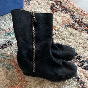 Stuart Weitzman Suede Wedge Boots